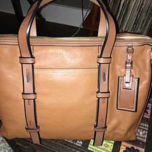 Tumi leather laptop bag